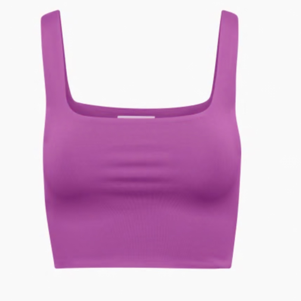 LIKE NEW BABATON CONTOUR SQUARENECK  CROPPED TANKTOP XXS DARK VIOLET